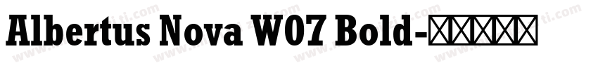 Albertus Nova W07 Bold字体转换